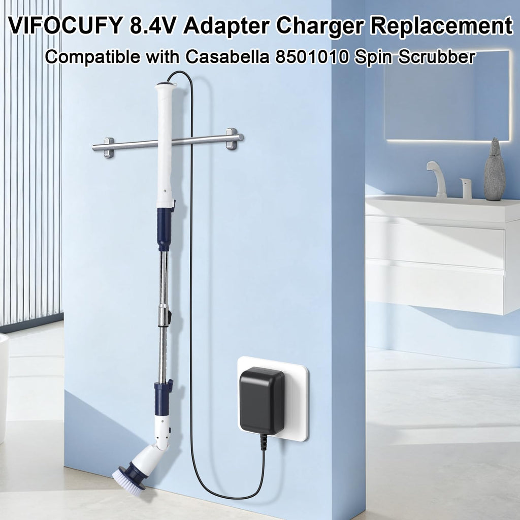 8.4V Adapter Charger Replacement for Casabella 8501010 Spin Scrubber