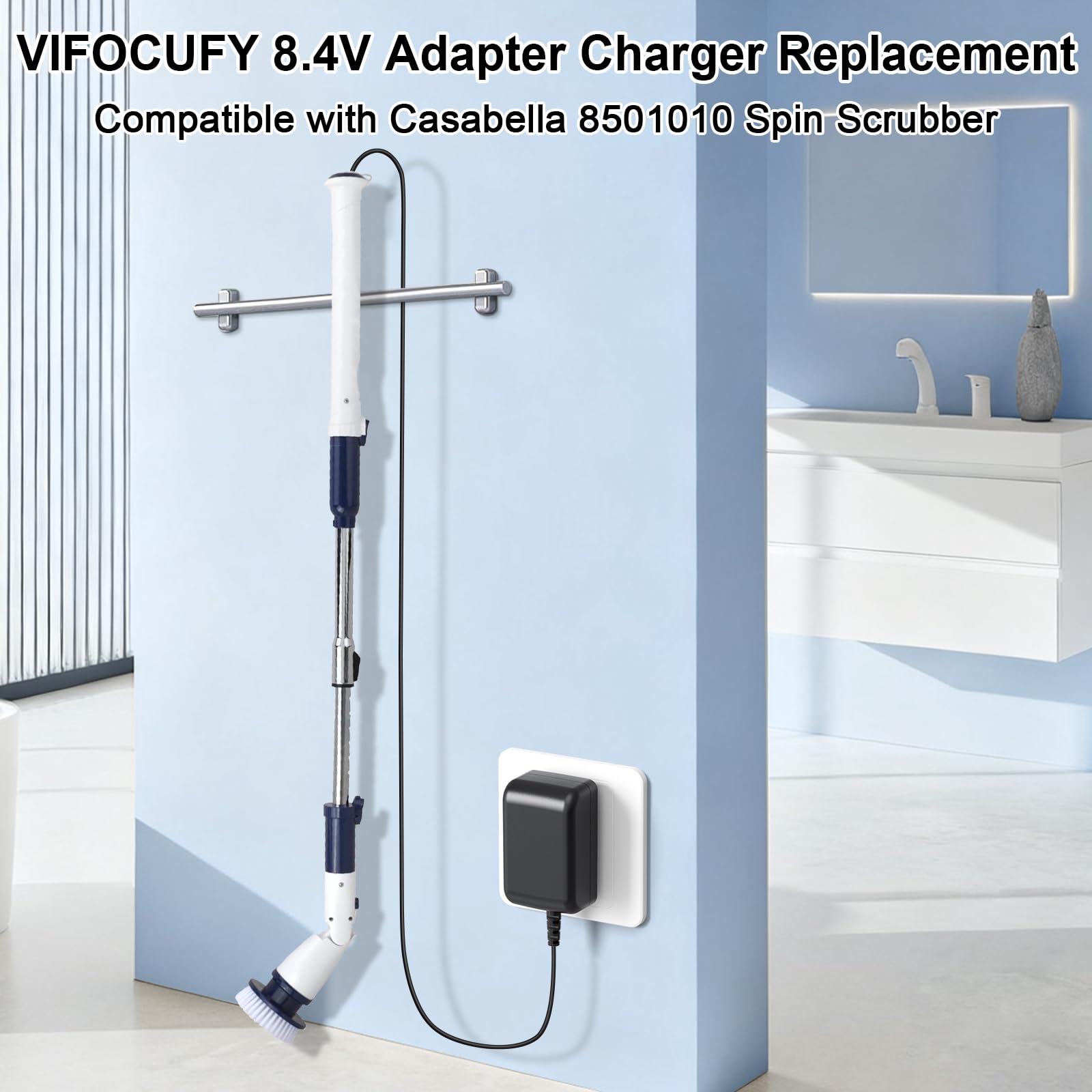 8.4V Adapter Charger Replacement for Casabella 8501010 Spin Scrubber