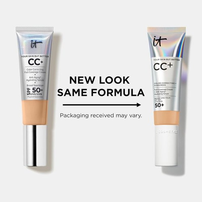 IT Cosmetics CC+ Cream - Full Coverage Foundation With SPF 50+ & Anti-Aging Hydration | Lightweight, 24H Wear