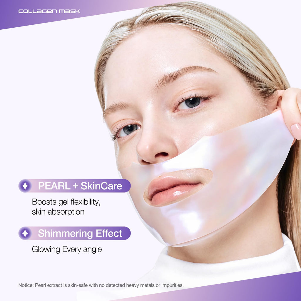 ANUA Vita Collagen Mask, Hydrogel Face Mask for Cooling & Skin Firmness, Dullness Care with Vitamin C, Radiant Glass Skin Effect, KPop Demon Hunters, Korean Skincare (4ea)