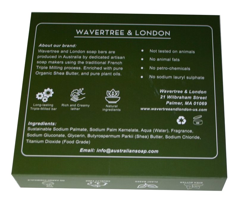 Wavertree & London Natural Soap Bars Gift Set (Set of 6), 7 Oz Assorted Scented Bar Soap Gift Box for Women & Men, Moisturizing & Pure Triple Milled Luxury Bath Soap Bars enriched with Shea Butter