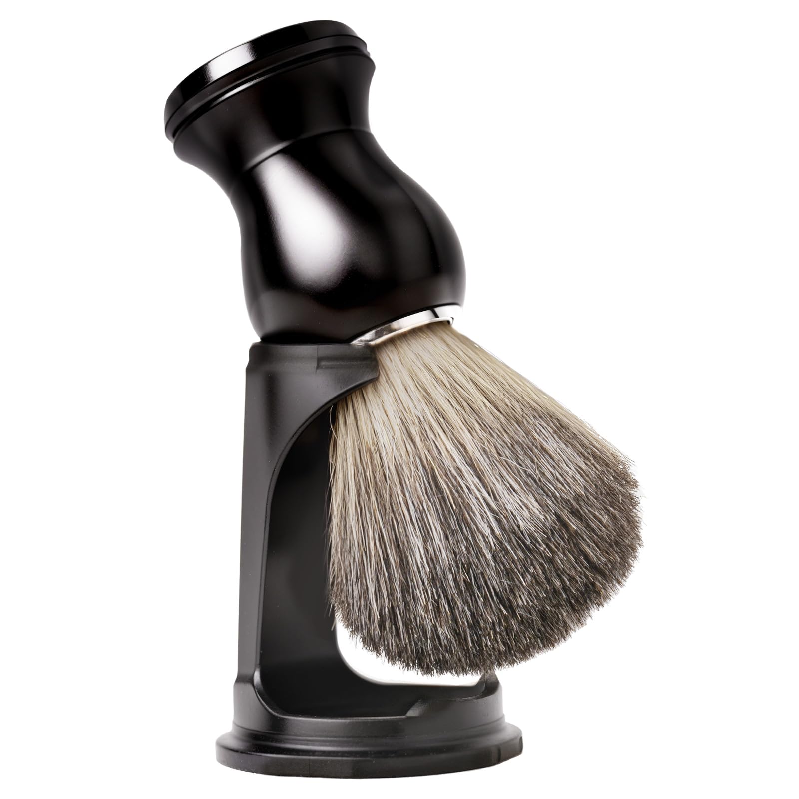 Shaving Brush Set 2 in 1, Shaving Brushes for Men with Comfortable Handle, Soft Bristle Shave Brush Shaving Kit Includes Brush Stand, Christmas, Birthday Gift for Bearded Man
