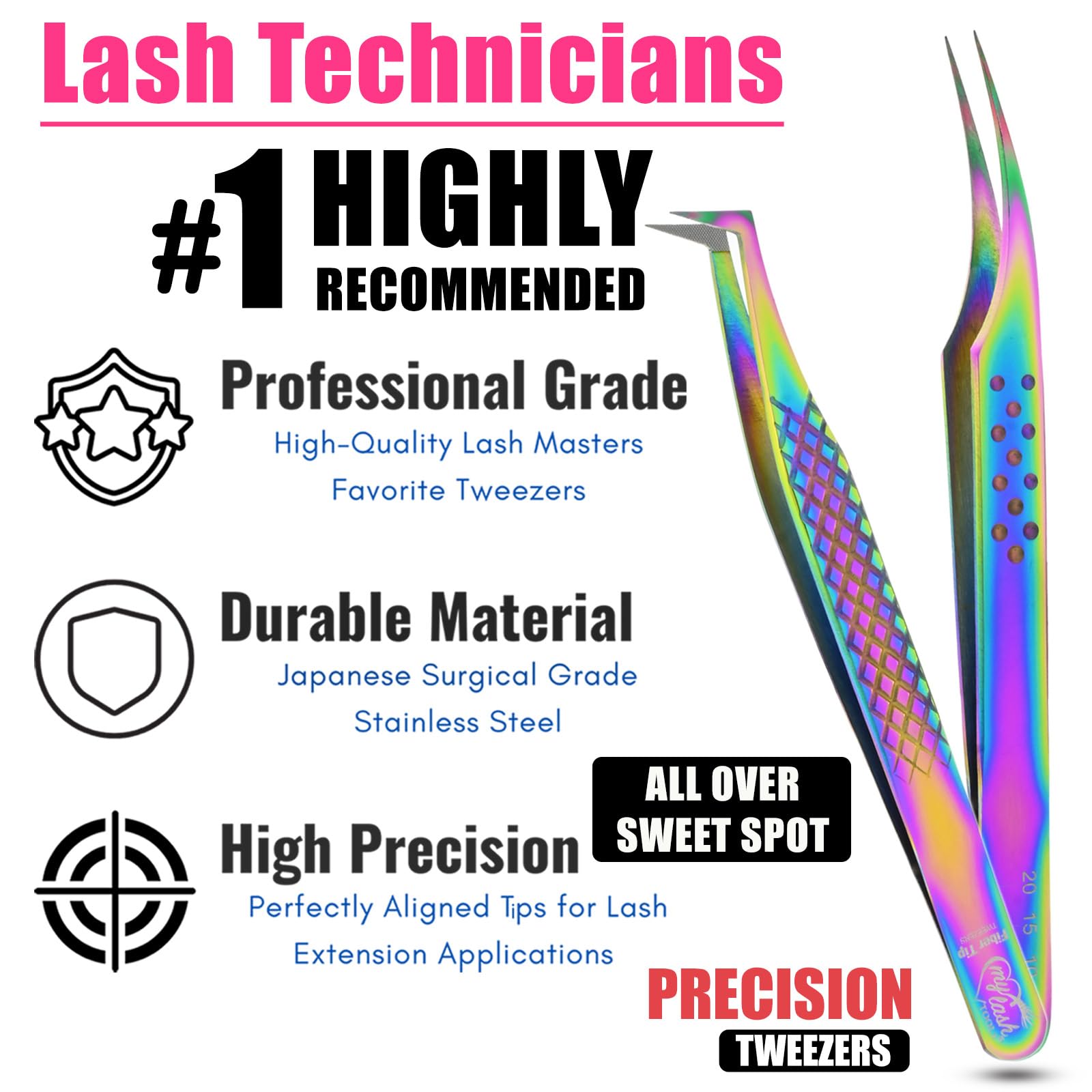 Fiber Tip Lash Tweezer Set – Boot Volume Tweezer & Dolphin Isolation Tweezer, Stainless Steel Eyelash Extension Tools, Non-Slip Grip, Professional Applicator for Classic & Volume Lashes (Multi)