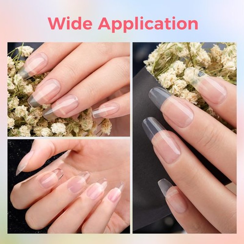 GELLAKTIK Builder Gel for Nails, 60g Clear Hard Gel for Nail Extension with 10 Nail Forms, Strengthener & Thickening, UV LED Lamp Cured Sculpture, Repair Broken Nails, Salon DIY Manicure Kit