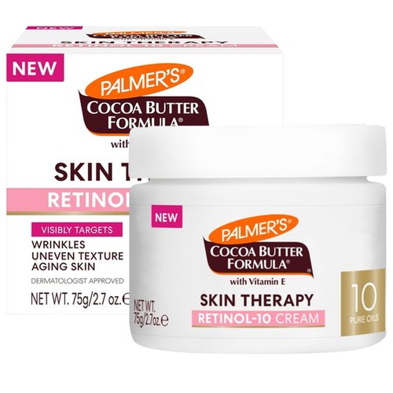 Palmer's Cocoa Butter Formula Face Cream, Skin Therapy Retinol-10 Moisturizer, 2.7 Oz, Vitamin E & Hyaluronic Acid, Helps Reduce Fine Lines & Uneven Skin Tone, 48Hr Moisture, Dermatologist Approved
