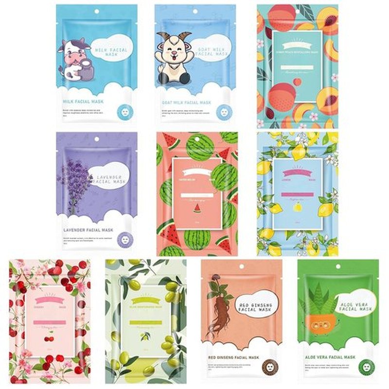 GUOYAOLIFU 10 Pack Sheet Face Masks Skincare, Hydrating Face Masks Suitable for Dry Skin, Facial Mask for Women Skin Care, Bulk Moisturizing Face Mask for Spa