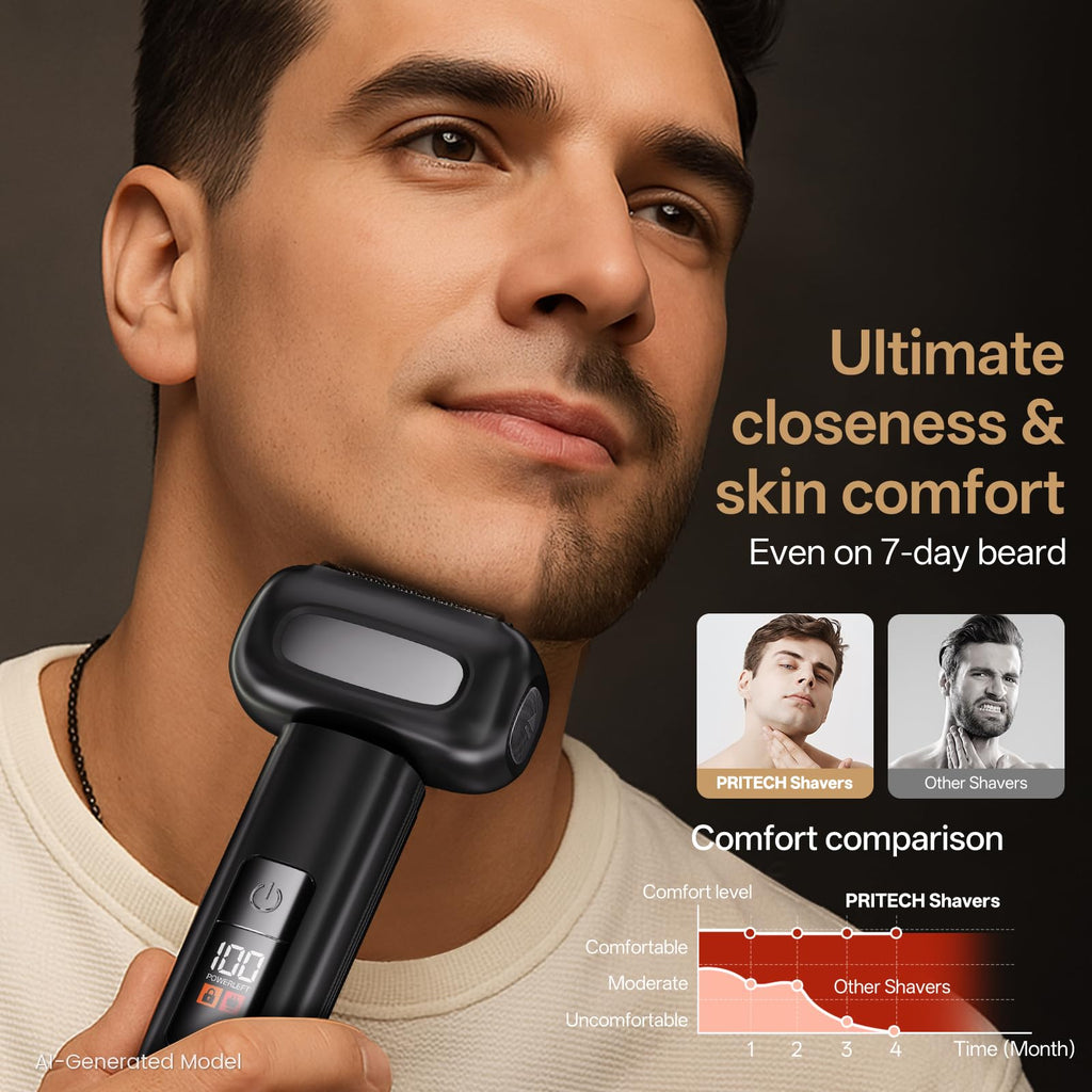 PRITECH Electric Foil Shaver for Men, Electric Razor for Men Face
