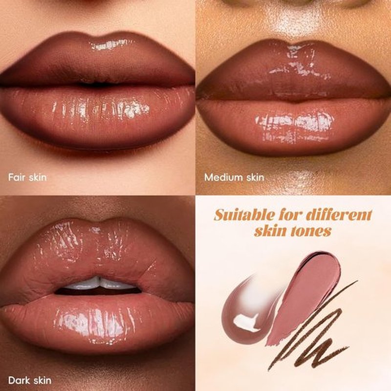 Noerrors Juicy Nude Lip Kit - Matte Lipstick, Nourishing Gloss & Brown Liner | Moisturizing Trio for Women