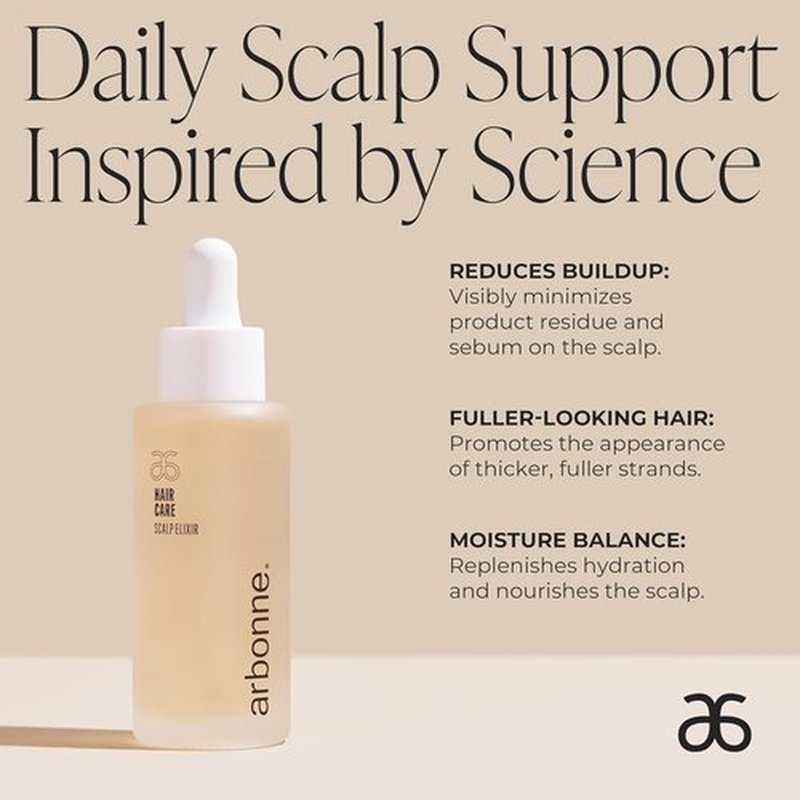 Arbonne HairCare Scalp Elixir - Lightweight Daily Hydrating Serum for Healthy Scalp - 1.6 fl oz