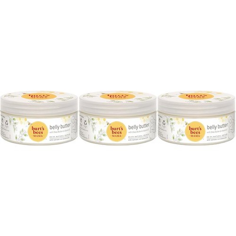 Burt's Bees Mama Belly Butter - Stretch Mark Cream for Pregnancy & Postpartum Care | 6.5 Oz (Pack of 3)