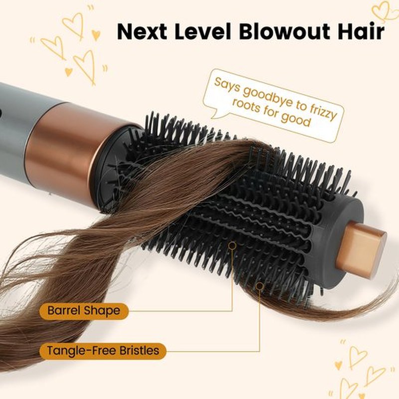 PUREGUST Upgraded 2.3inch Round Volumizing Brush Attachment for Dyson Airwrap HS01 HS05 HS08 Accessories, Upgraded Bristles for Dry Hair Add Volume Style Bangs Smooth Hair