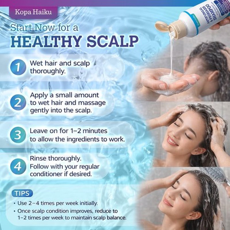 Psoriasis & Seborrheic Dermatitis Antifungal Shampoo: Folliculitis Shampoo, Anti-Dandruff Cleanser for Scalp Acne, Itchy, Redness-Prone Scalp – with Salicylic Acid, Rice Water & Rosemary Oil 9.47 FLOZ