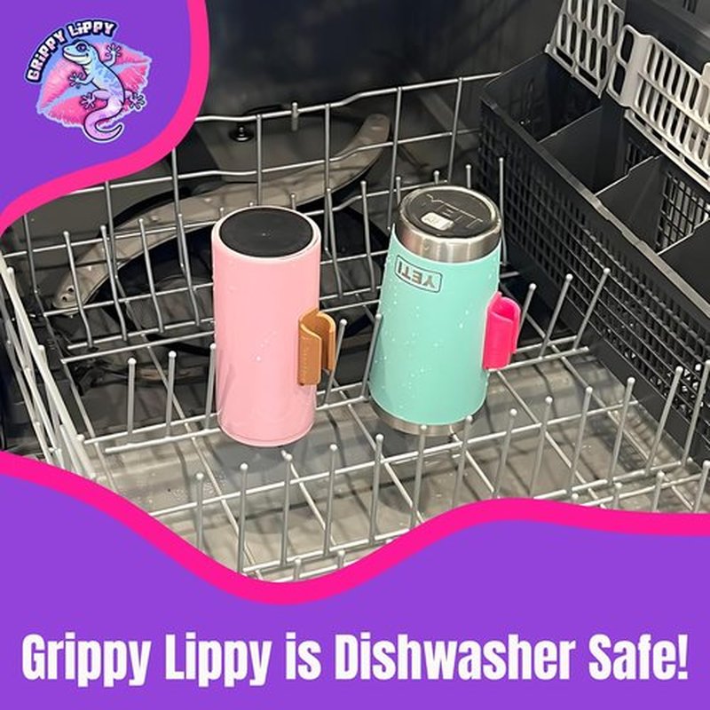 Grippy Lippy Lip Balm Holder - 2 Pack Durable Silicone Organizer with Adhesive Backing | Compatible with Chapstick, Tumbler, Car & Phone Storage | Stylish Moon & Dune Colors