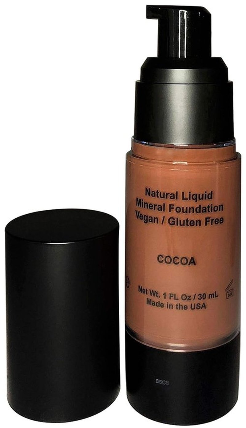 Mom's Secret 100% Natural Liquid Foundation - Organic Vegan Formula with Aloe | Cocoa, 1 Fl Oz