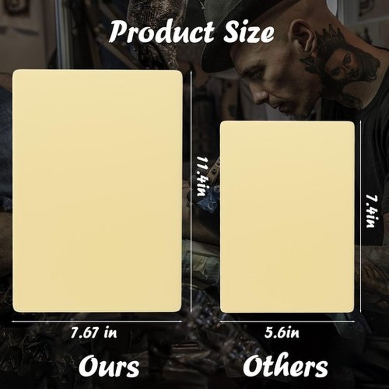 3mm Tattoo Practice Skin, 6Pcs 12x8" 3mm Thick Silicone Fake Skin Blank Double Sides Soft Skin, Tattooing Microblading Eyebrow Lip Practice Sheet for Beginners and Artists (6Pcs I 3mm)