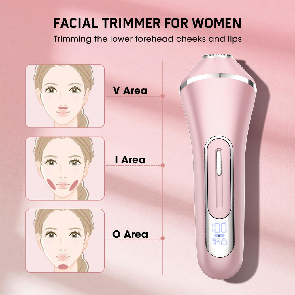 Electric Shavers for Women, 7 in 1 Hair Removal Kit with Epilator Bikini Trimmer Face Razor Body Brush Face Massager Foot Callus Remover, IPX7 Waterproof Lady Razors Set for Legs Armpit Bikini Pubic