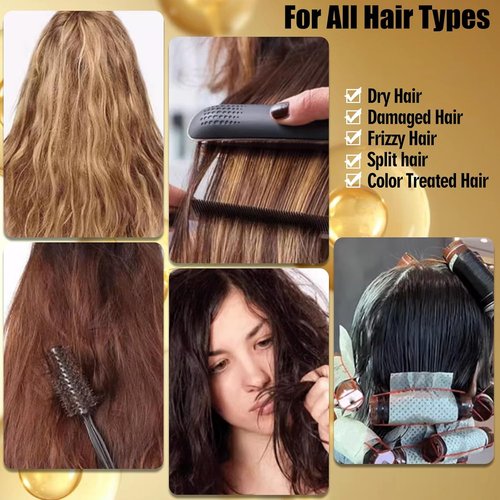 **Skiennix Keratin Hair Treatment Serum - Nourishing Leave-In Oil Capsules for All Hair Types**
