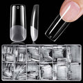 420pc Long Square Nail Tips Square Fake Nails Tips Long Acrylic Nails Tips Clear Press on Nails Soft Gel Nail Tips Full Cover False Nails Artificial Fingernail for Gel Nail Extensions