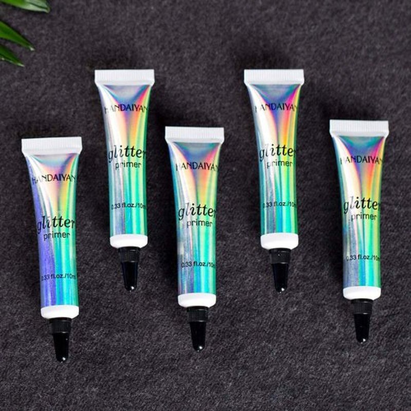MAEPEOR Cosmetic Glitter Glue Long Lasting Makeup Glitter Primer Gel Waterproof and Smudgeproof Primer Base Glue for Body Eyes Face Lip (10 ml, 2 PCS)