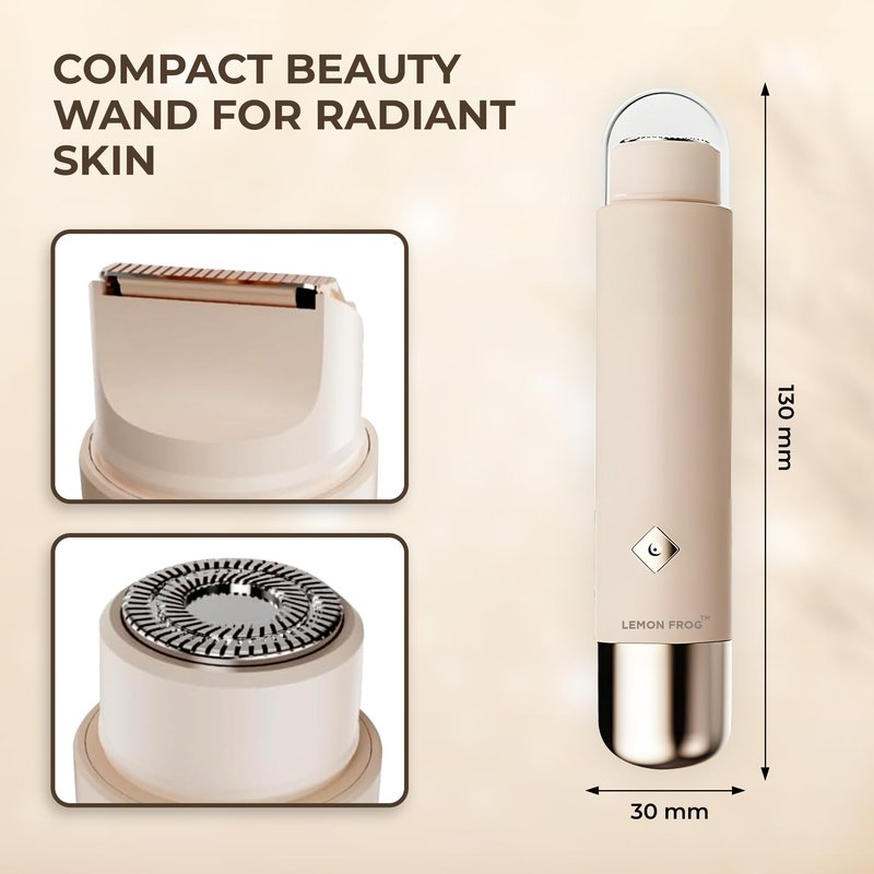 2 in 1 Rechargeable Electric Hair Trimmer for Women – Portable Bikini & Facial Shaver with 3D Floating Blade, Type-C Port with LED, IPX6 Waterproof, 5400 RPM Dual Head Shaver- Travel & Daily Use