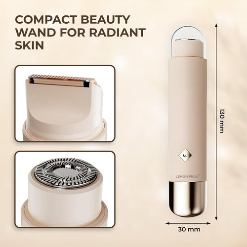 2 in 1 Rechargeable Electric Hair Trimmer for Women – Portable Bikini & Facial Shaver with 3D Floating Blade, Type-C Port with LED, IPX6 Waterproof, 5400 RPM Dual Head Shaver- Travel & Daily Use