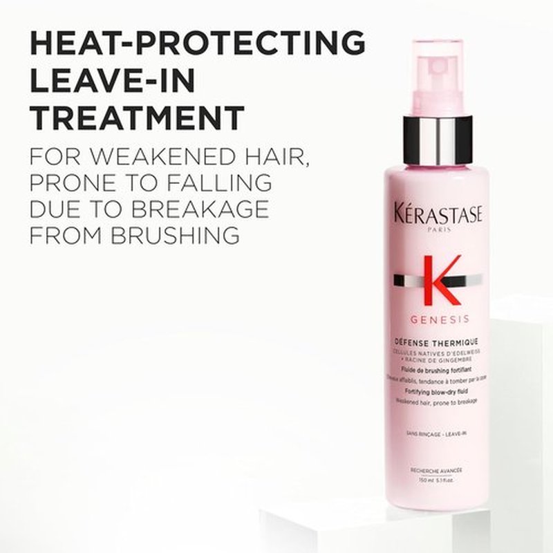 Kerastase Genesis Thermique Blow Dry Primer - Heat Protectant for Weak Hair, Anti-Breakage, 5.1 Fl Oz