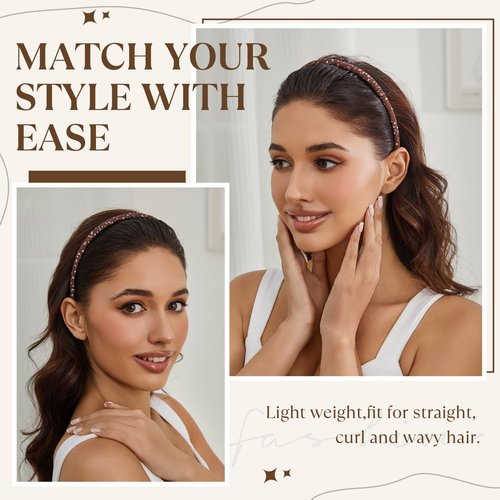 STHUAHE4PC Multicolor Protection Resin Teeth Comb Hair Hoop Hairband Headband Hair Accessories for female by Beauty hair (4 Colors)
