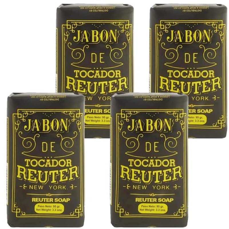 Lanman & Kemp Reuter Soap Bar - Jabon De Tocador Reuter 3.3 Oz (Pack of 4)