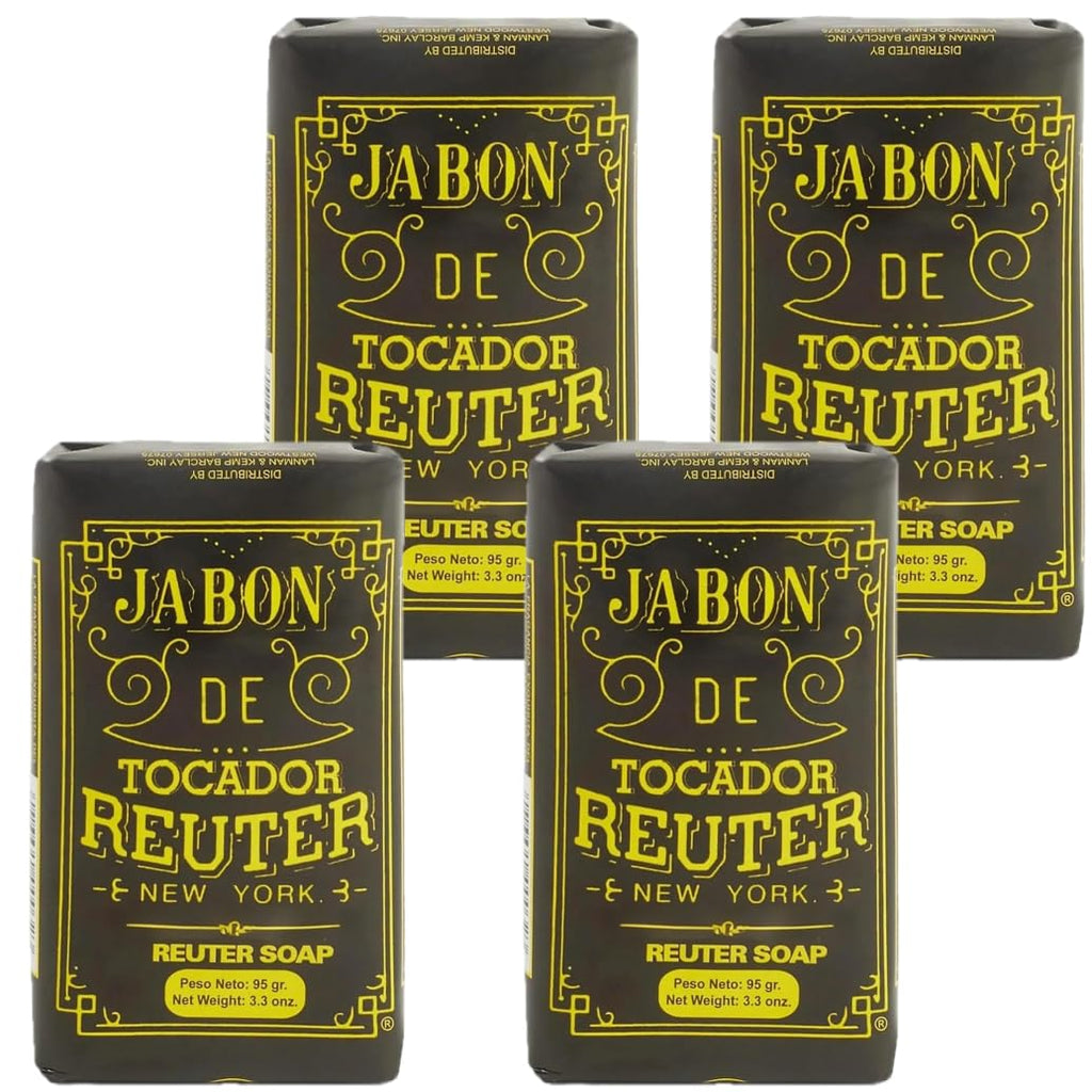 Lanman & Kemp Reuter Soap Bar - Jabon De Tocador Reuter 3.3 Oz (Pack of 4)