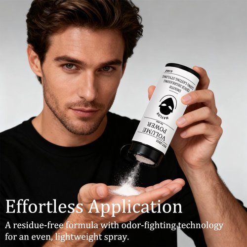 Men's Textured Setting Powder - Instantly thicker hair, long-lasting hold, lightweight, natural-looking finish, infused with natural ingredients, and a matte finish (1)