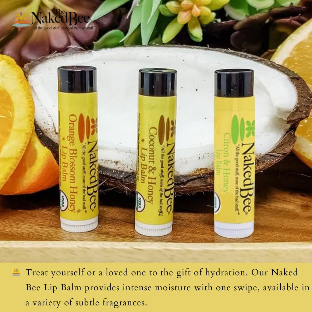 The Naked Bee Lip Balm, Orange Blossom Honey, .15 Ounce