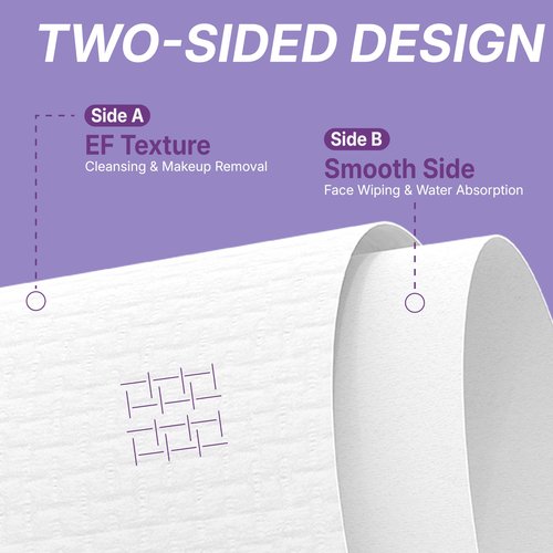 Serenorch Disposable Face Towels (50 Count) – XL 10"x12" Ultra Thick Facial Cleansing Cloths – Soft Biodegradable Dry Wipes for Sensitive Skin – Lint-Free Makeup Remover Towelettes for Daily Skincare