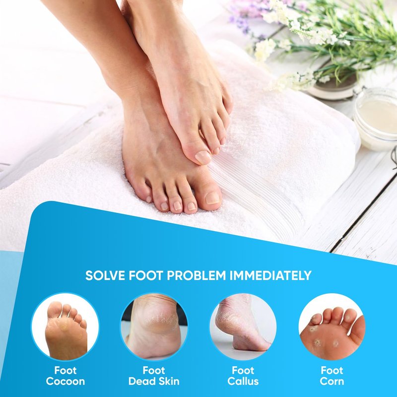 YNR Stainless Steel Calus, Remover for Feet, Foot Scraper & Callus Shaver, Calloused Feet Remover (White)