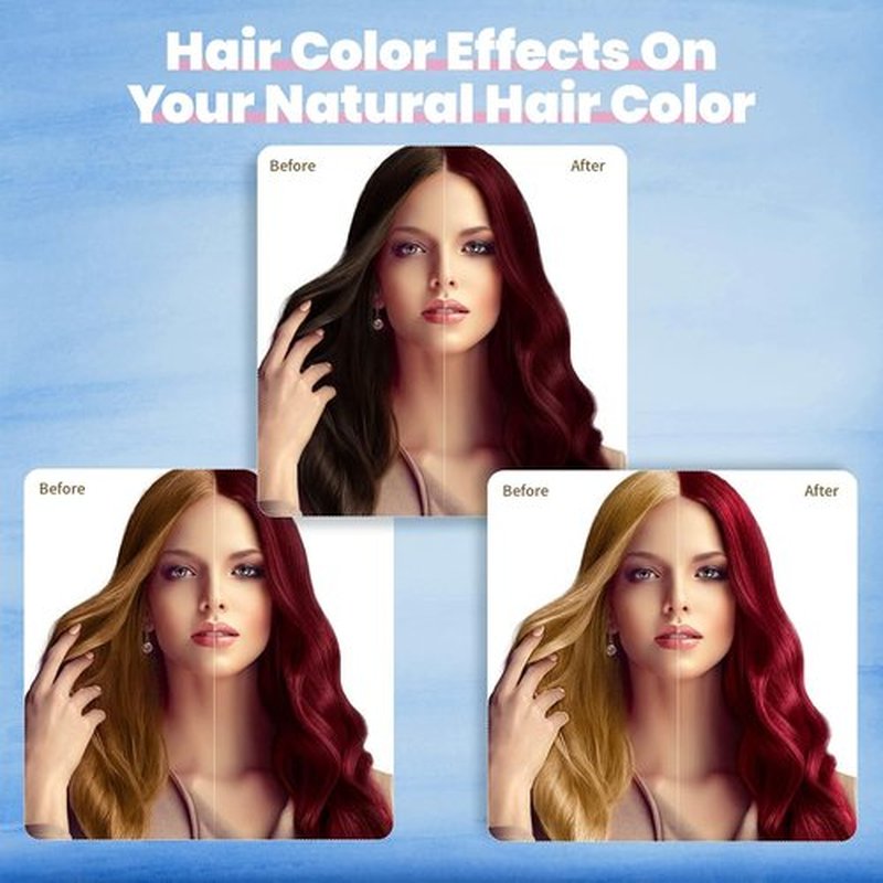 IIIMEIDU Dark Burgundy Hair Dye Shampoo - 3-in-1 Herbal Formula for Grey Coverage | 500ml