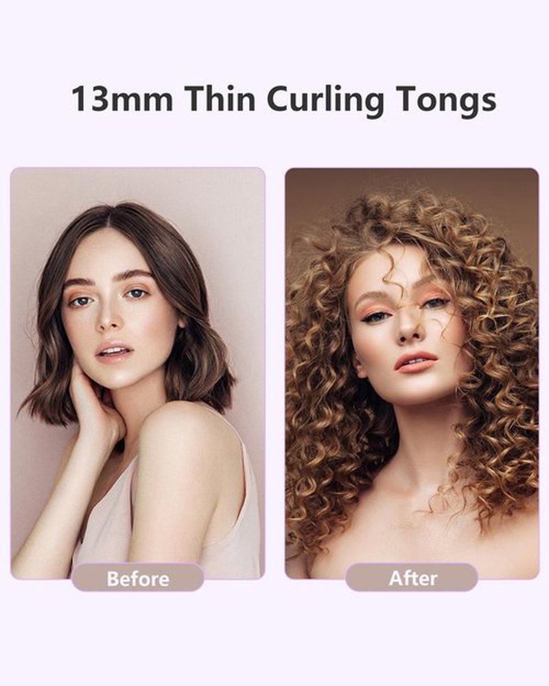 MELYDO 1/2 Inch Small Curling Iron Wand for Short & Long Hair, Half Inch Curling Wand Ceramic Small Barrel Curling Iron Tiny Curling Wand with Adjustable Temperature, Include Heat Resistant Glove