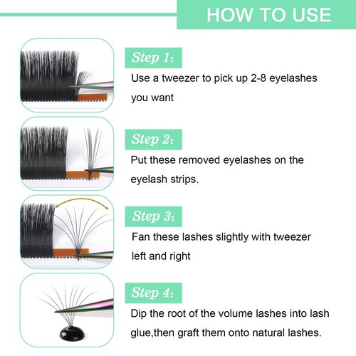 Easy Fan Volume Lashes D-0.07-15-20 MIX Easy Fan Lashes C D curl Flowering Lash Extensions Rapid Blooming Lashes 9 to 25 mm Mega Volume Lash Extensions .03 .05 .07 .10(D-0.07,15-20mix)