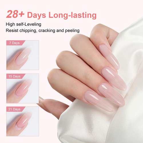 GazePlus Clear Hard Gel for Nails, 10 in 1 56g Large Capacity Builder Gel For Nail Extension Strengthen for Professional Salon and Nail Art DIY