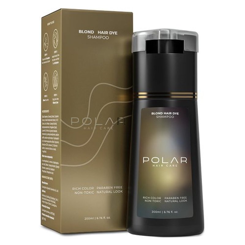 Polar Haircare - Blonde Coloring Shampoo for Gray Hair | Vegan, Ammonia-Free, Semi-Permanent Formula