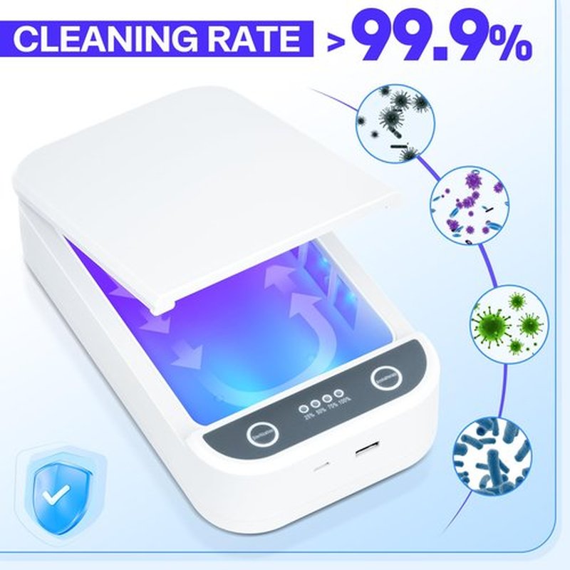 Shmian Sterilizer Box for Nail Tools & Phone Accessories-USB-Powered Portable Cleaning Box for Scissors, Jewelry, Tweezers - Manicure Salon & Home Use Sterilization Machine