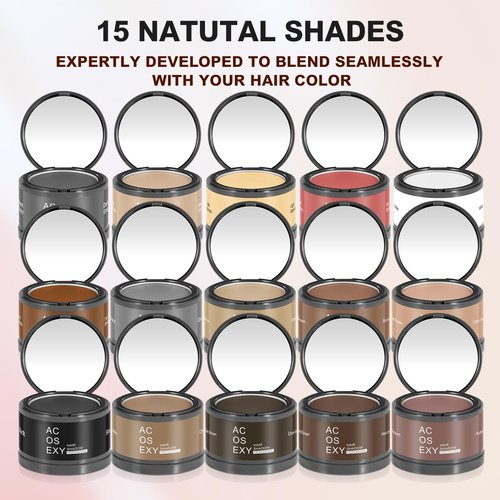 Acosexy Root Touch Up Powder, Hairline Shadow Concealer for Women's Eyebrows and Men's Beard Lines, Covers Bald Spots (Medium Brown)