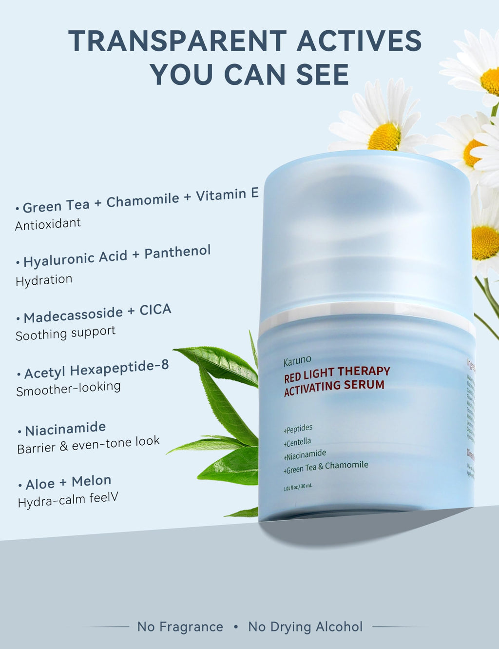 Red Light Therapy Activation Serum for Face – Activation & Hydration Booster for LED Mask, Microcurrent & Facial Devices – Hyaluronic Acid, Green Tea, Niacinamide, Centella & Aloe – 1.01 fl.oz