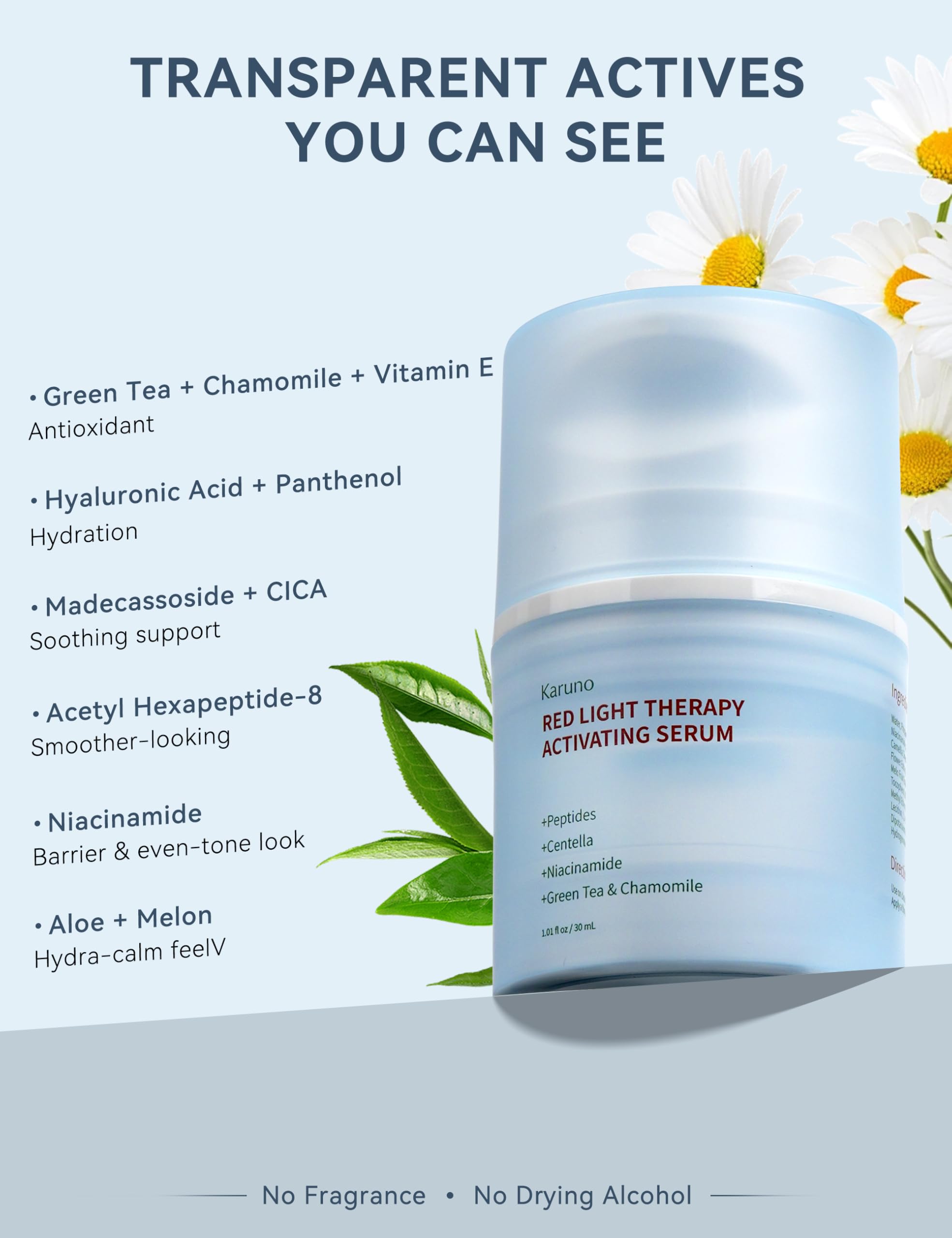 Red Light Therapy Activation Serum for Face – Activation & Hydration Booster for LED Mask, Microcurrent & Facial Devices – Hyaluronic Acid, Green Tea, Niacinamide, Centella & Aloe – 1.01 fl.oz