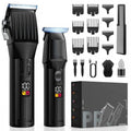 Professional Hair Clippers for Men Cordless Trimmers Kit with LED Display Electric Beard Trimmer for Kid Cordless Beards Trimmer Haircut Grooming Kit Gift for Men Women Barber Kids (Black)