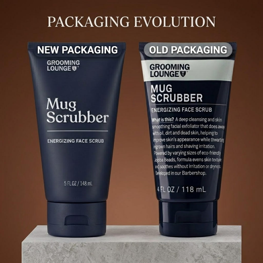 Grooming Lounge Mug Scrubber Face Scrub - Provides Safe and Gentle Exfoliation - Extracts Dug in Dirt and Oil - Uproots Ingrown Hairs - Improves Skin Softness and Appearance - Cruelty Free - 4 oz