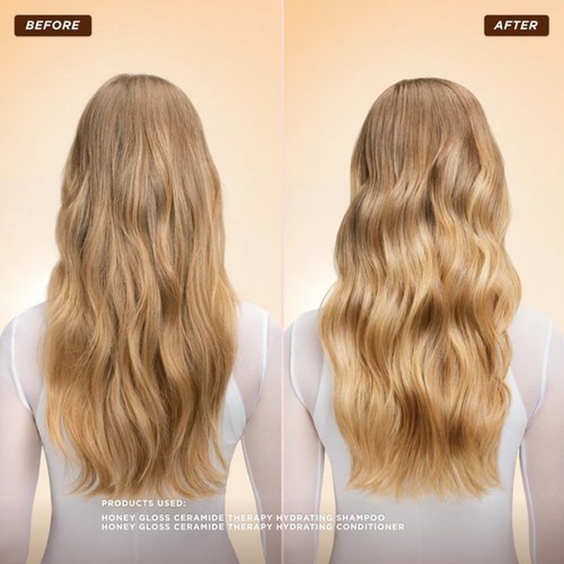 Gisou Honey Gloss Ceramide Therapy Hydrating Shampoo – Deeply Cleanses & Restores Moisture, Ceramides & AHAs, (Wildflower Honey Scent)