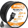 String Trimmer Line, 885ft 0.095" for Black Diamond Trimmer Weed Eater String Replacement, Premium Nylon Universal, Professional Twisted Weed Wacker String with Built-in Line Cutter (Upgraded version)