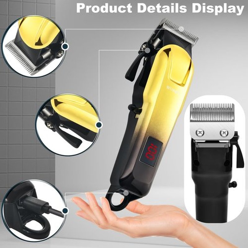 Dabetechts Hair Clippers,Cordless Rechargeable Hair Clipper & Trimmer,Coded Guide Combs,Professional Clippers for Men,Women,Children