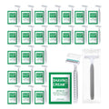 Xuezoioy Disposable Razors Bulk - Pack of 10,Individually Wrapped Grey 3 Blade Razors with 8 ml/0.28 fl oz Packet Shaving Cream and Clear Cap for Homeless,Hotel,Shelter,Travel