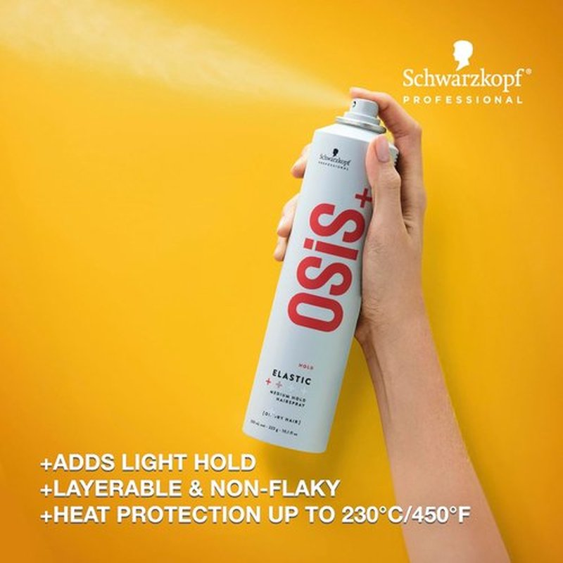 OSiS+ Elastic Hairspray - Lightweight Hold & Heat Protection for All Hair Types