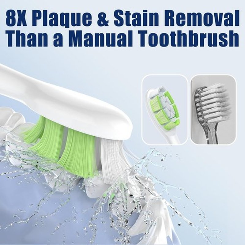 Philips Sonicare BrightDeal Replacement Toothbrush Heads - Compatible with DiamondClean & FlexCare | 8 Pack
